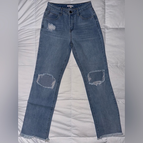GB Destructed & Distressed Boyfriend Jeans - Picture 6 of 8